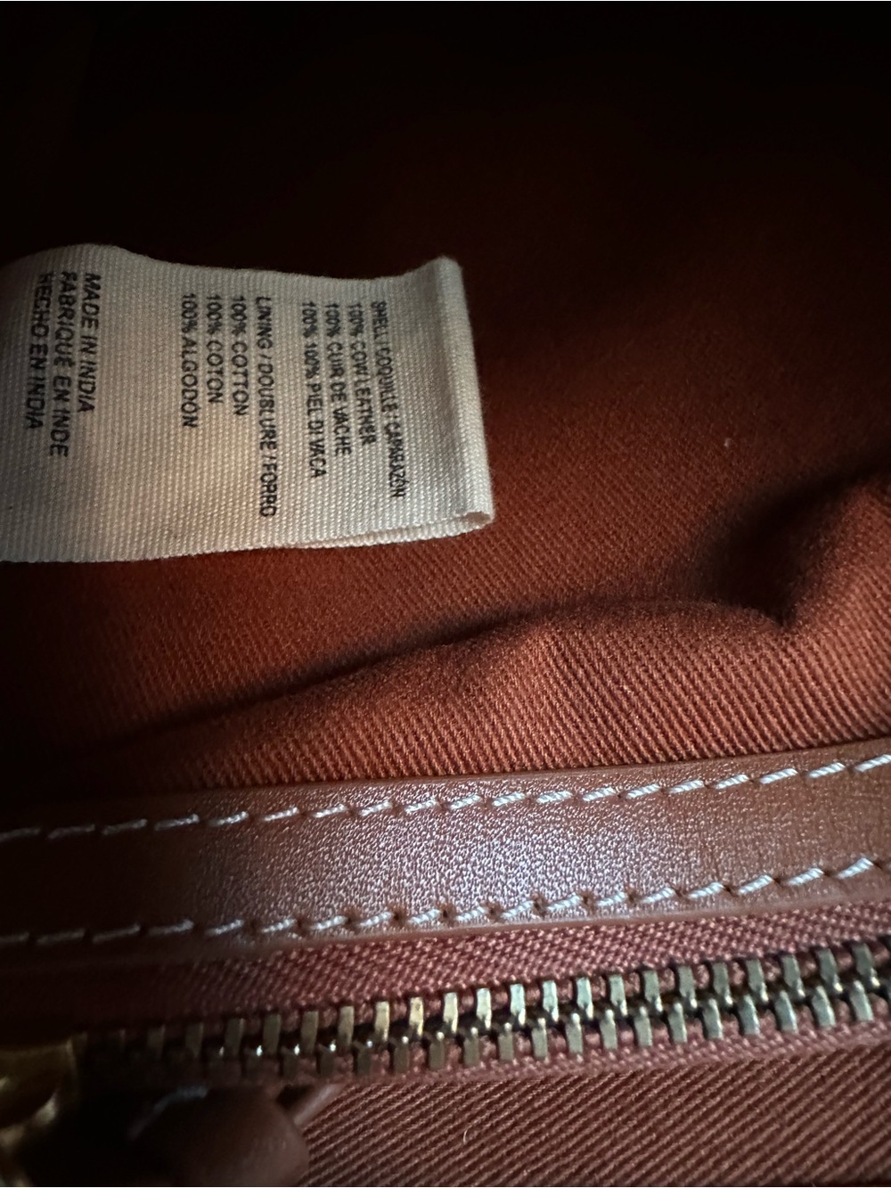 Cleobella Siobhan Brown Bucket Bag | Leather Boho Crossbody Shoulder Purse - Picture 7 of 13